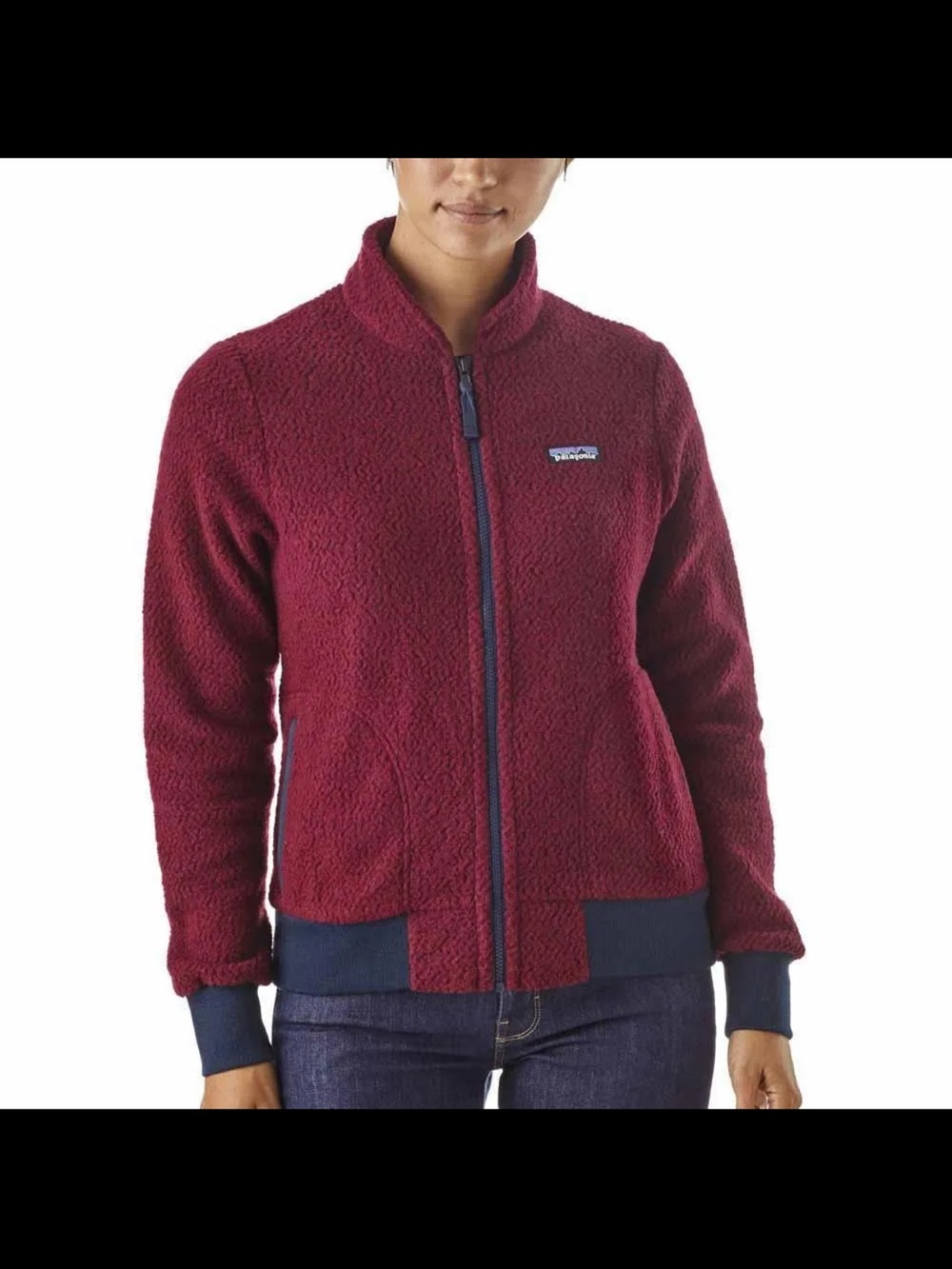 Patagonia Woolyester Fleece Jacket Molten Lava Burgundy S